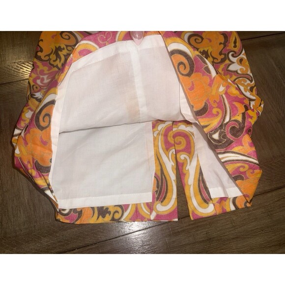 NWT An Original Milly Of New York Orange Pink Paisley Halter Dress Size 2 $375 - Picture 9 of 16